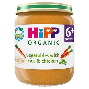HiPP Organic Vegetables with Rice & Chicken Baby Food Jar 6+months 