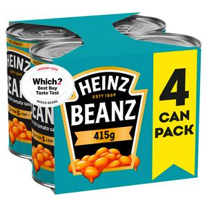 Heinz No Added Sugar Baked Beans in a Rich Tomato Sauce 4 x 415g