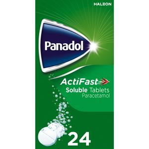 Panadol Actifast Soluble Paracetamol Tablets x24 500mg