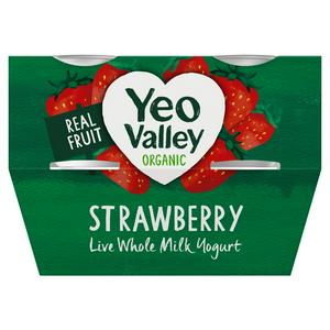 Yeo Valley Organic Strawberry 4x110g