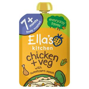 Ella's Kitchen Organic Chicken & Rice Casserole Baby Food Pouch 7+ Months 130g