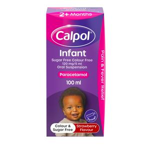 Calpol Infant Sugar Free Colour Free Oral Suspension 2+ Months 100ml