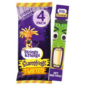 Strings & Things Twisted Cheestrings Cheese Snack x4 80g