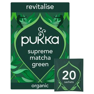 Pukka Organic Supreme Matcha Green Herbal Tea x20 Compostable Green TeaBags