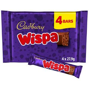 Cadbury Wispa Chocolate Bar Multipack 4 x 27.9g