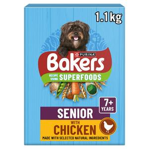 Bakers Senior Chicken with Vegetables Dry Dog Food 1.1kg