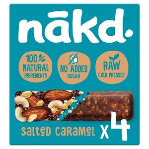 Nakd Salted Caramel Fruit & Nut Bars 4x35g