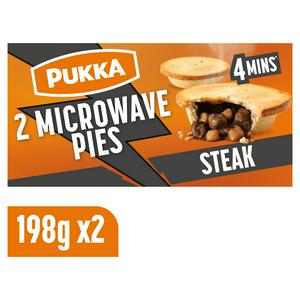 Pukka Steak Microwaveable Shortcrust Pies x2